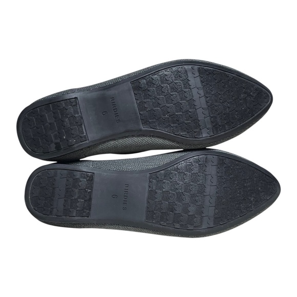 Birdies Blackbird Flats Loafers Gray Black Point Knit Comfort Work Casual Size 6 - Picture 9 of 14